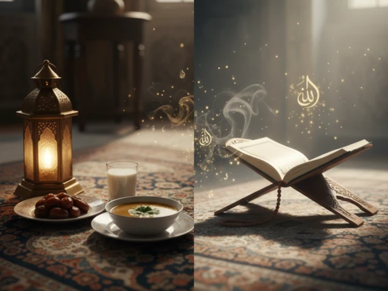 المائدة الروحية مقابل المائدة المادية: فن التوازن في رمضان